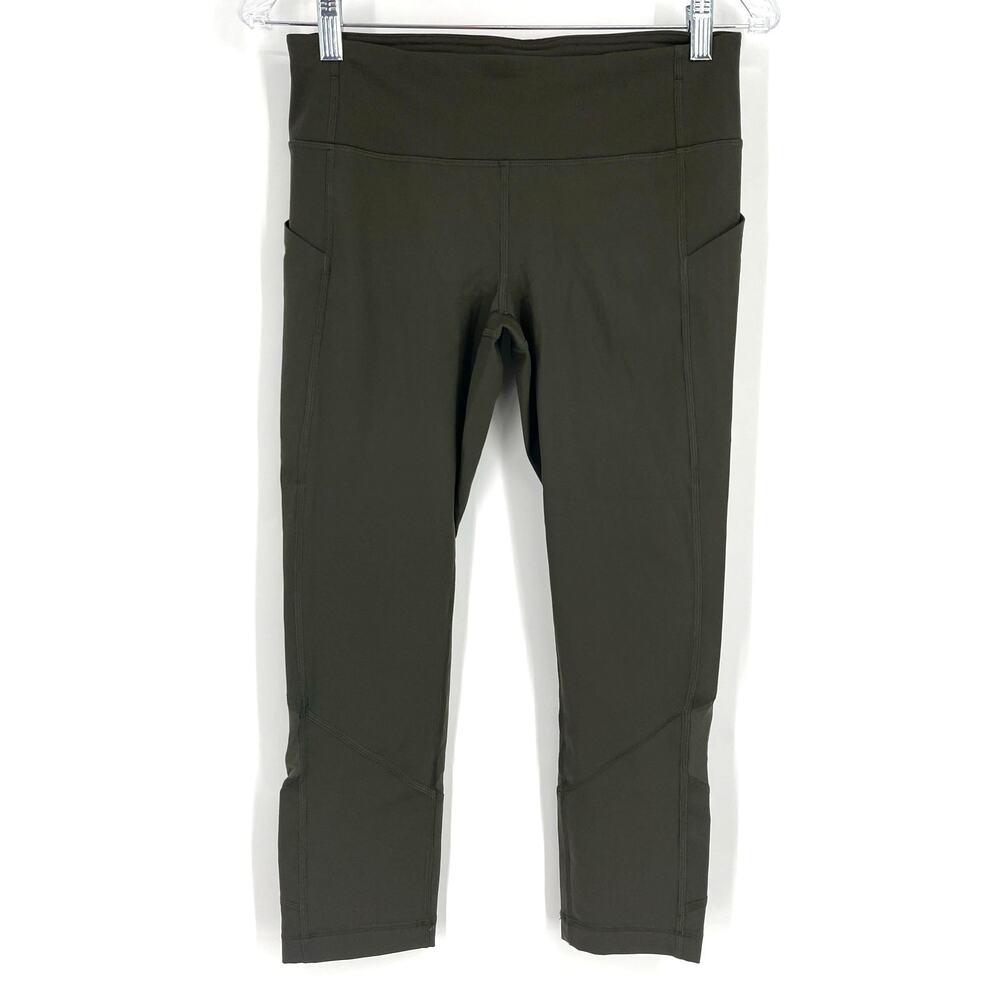 Lululemon‎ Pace Rival Crop 22" Leggings Dark Olive Size 6